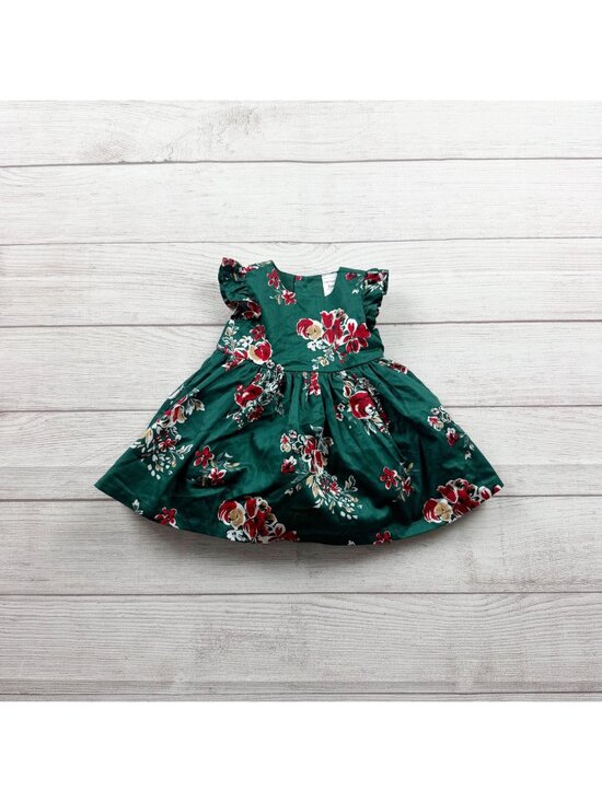 Carter's Other - Carter’s Baby Girl Floral Green Dress Ruffles Bloomers 0-3 Months